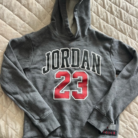 Jordan Other - Jordan Kids Gray Hoodie with Red 23 Graphic